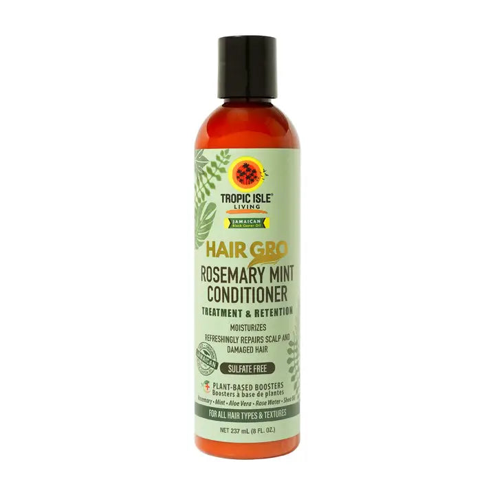 Hair Gro Rosemary Mint ConditionerTropic Isle Living's Rosemary Mint Conditioner deeply moisturizes, repairs damaged hair, and refreshes the scalp. Infused with rosemary, mint, aloe vera, rose water,Buffed Nutrition