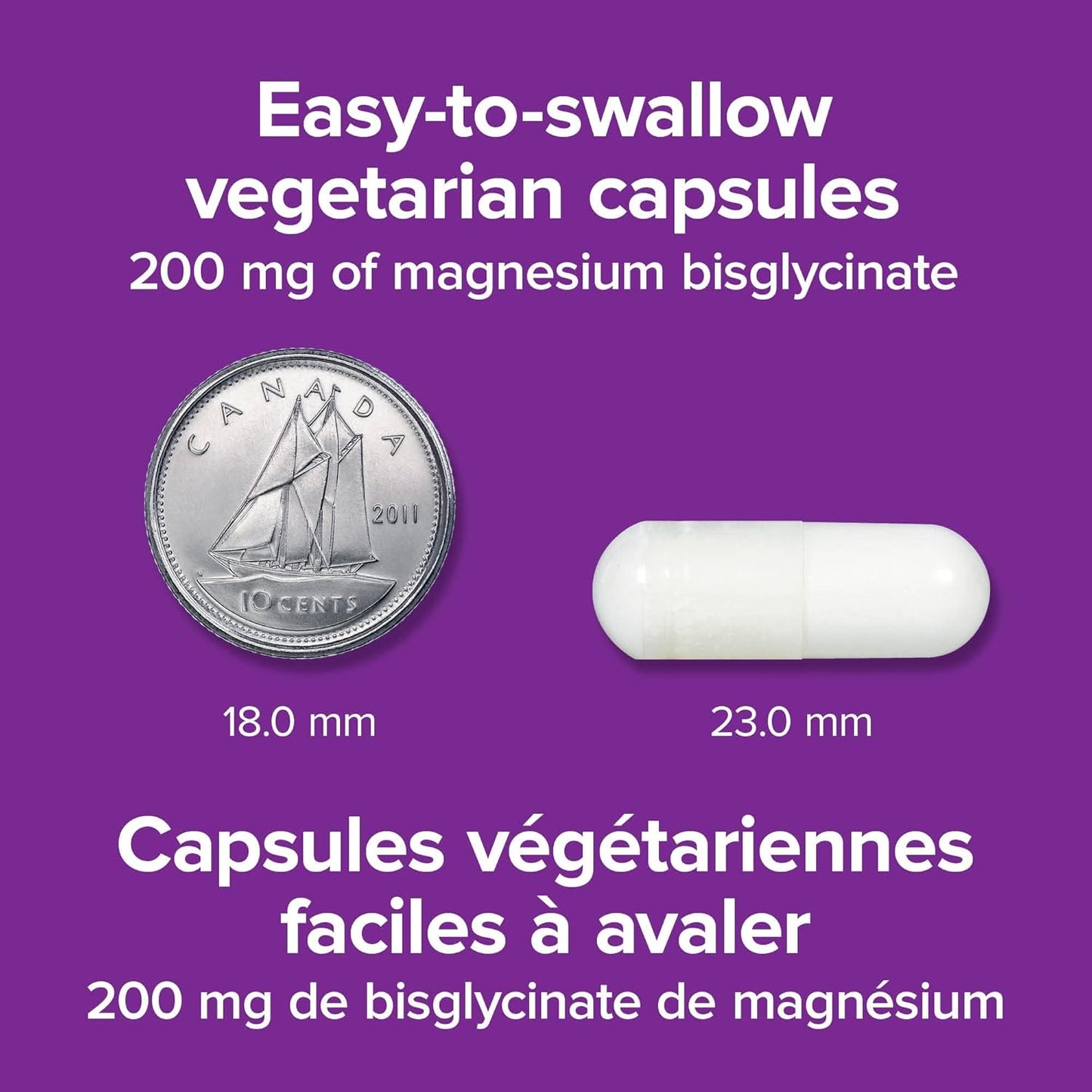 Webber Naturals Magnesium Bisglycinate 200 mg, 60 Capsules, Supports Bone and Muscle Functions, Vegan