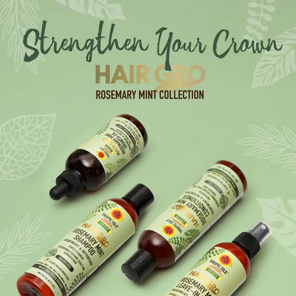 Hair Gro Rosemary Mint ConditionerTropic Isle Living's Rosemary Mint Conditioner deeply moisturizes, repairs damaged hair, and refreshes the scalp. Infused with rosemary, mint, aloe vera, rose water,Buffed Nutrition
