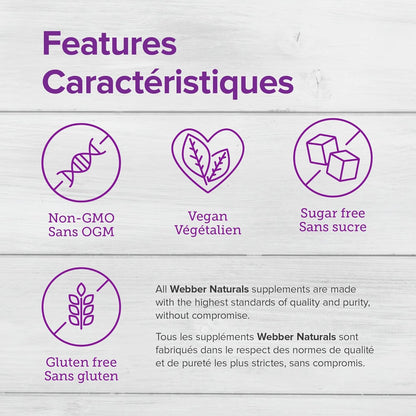 Webber Naturals Magnesium Bisglycinate 200 mg, 60 Capsules, Supports Bone and Muscle Functions, Vegan